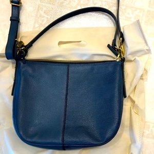 Fossil Jolie Crossbody purse in blue. Brand new.